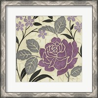 Framed 'Perfect Petals II Lavender' border=