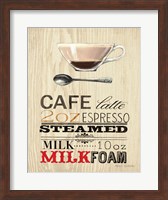Framed Cafe Latte