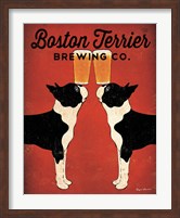 Framed Boston Terrier Brewing Co.