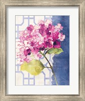 Framed Antique Floral on White I