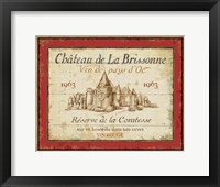 Framed French Wine Labels I