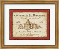 Framed French Wine Labels I