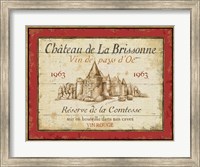 Framed French Wine Labels I