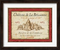 Framed French Wine Labels I