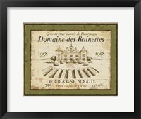 Framed French Wine Label III