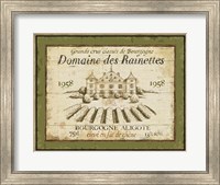 Framed French Wine Label III