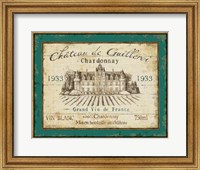 Framed French Wine Label IV