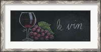 Framed Chalkboard Menu IV - Vin