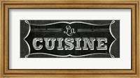 Framed La Cuisine Chalk II