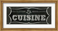 Framed La Cuisine Chalk II