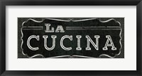 Framed La Cuisine Chalk III