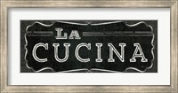 Framed La Cuisine Chalk III
