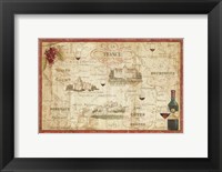 Framed Wine Map