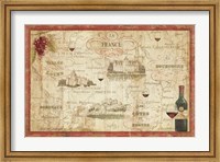 Framed Wine Map