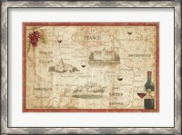 Framed Wine Map