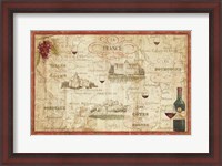 Framed Wine Map