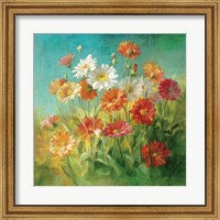 Framed Painted Daisies