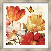 Framed Poesie Florale III Crop