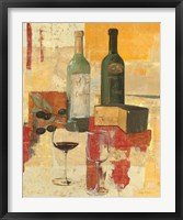 Framed 'Contemporary Wine Tasting III' border=