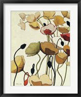 Pavots Ondule I Framed Print