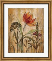 Framed Aquarelle Garden I