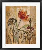 Framed Aquarelle Garden I