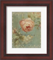 Framed Rose on Sage