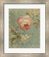 Framed Rose on Sage