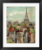 Framed 'Spring in Paris II' border=