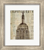 Framed 'Vintage NY Empire State Building' border=