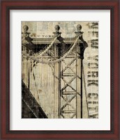 Framed Vintage NY Manhattan Bridge