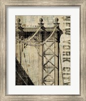 Framed Vintage NY Manhattan Bridge