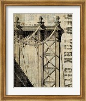 Framed Vintage NY Manhattan Bridge