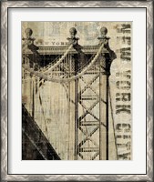 Framed Vintage NY Manhattan Bridge