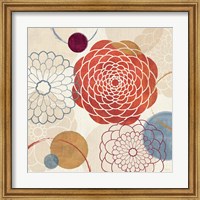 Framed 'Abstract Bouquet I' border=