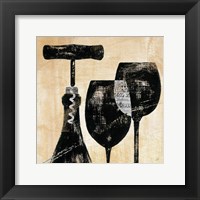 Framed 'Wine Selection II' border=