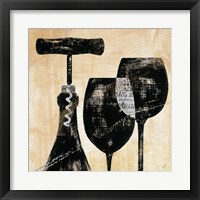 Framed 'Wine Selection II' border=