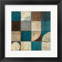 Framed 'Tango Detail I - Blue Brown' border=