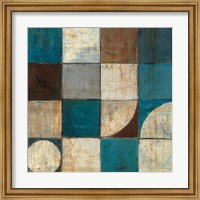 Framed Tango Detail I - Blue Brown