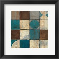 Framed 'Tango Detail II - Blue Brown' border=