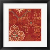 Framed Crimson Stamps II