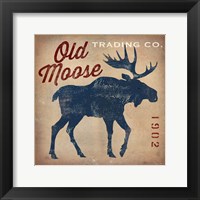Framed Old Moose Trading Co.Tan