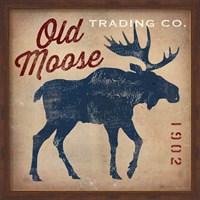 Framed Old Moose Trading Co.Tan