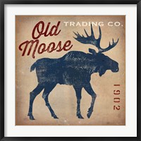 Framed Old Moose Trading Co.Tan