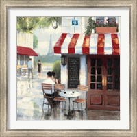 Framed 'Relaxing at the Cafe II' border=