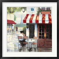 Relaxing at the Cafe II Framed Print