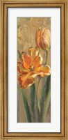 Framed Parrot Tulips on Gold I