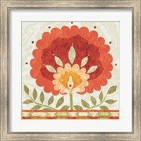 Framed Ikat Bloom II