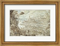Framed Extensive Estuary Landscape with the Story of Mercury and Herse