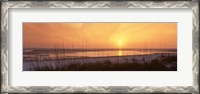 Framed Sea at dusk, Gulf of Mexico, Tigertail Beach, Marco Island, Florida, USA